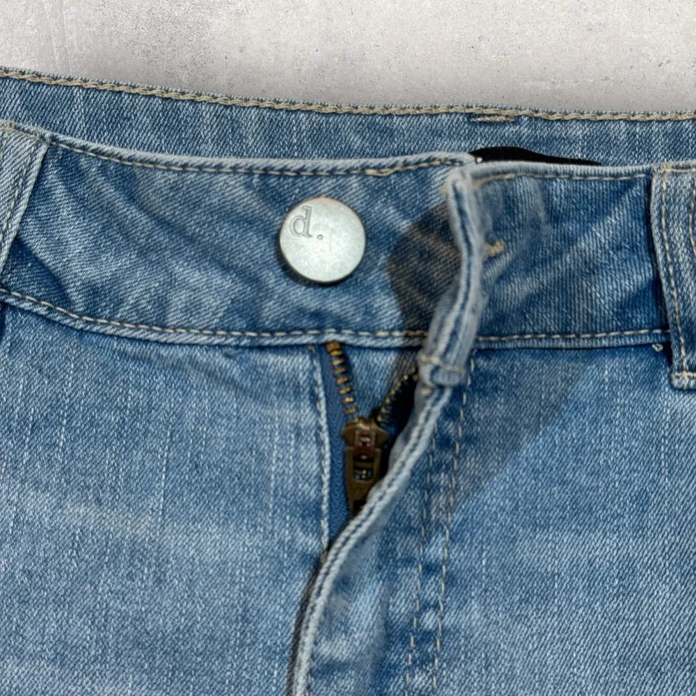 d.jeans Denim Shorts Women's 8 Blue Raw Hem Cuffed